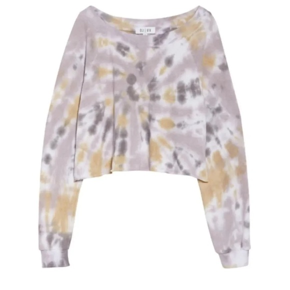 Oli Viv Parker Tie Dye Crop Sweatshirt in Mauve Batik NEW Size XS - Picture 1 of 11